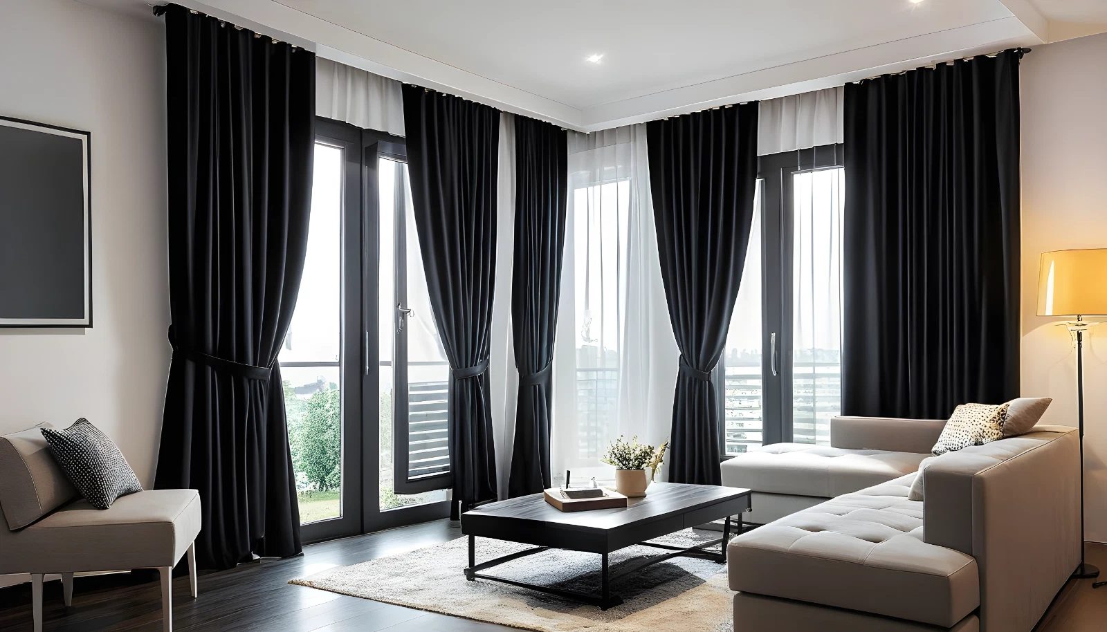 Blackout Thermal Curtain Ready Made Eyelet Curtains Ring Top + Free Tie Backs