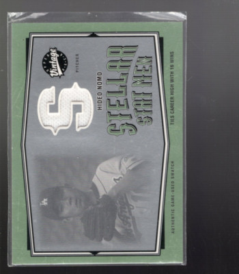 B3064- 2004 Upper Deck Vintage Stellar Stat Men Jerseys #27 Hideo Nomo Jersey