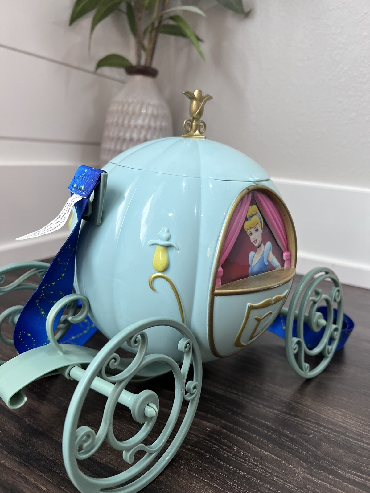 Disney Parks Exclusive Souvenir Cinderella Carriage Popcorn Bucket w