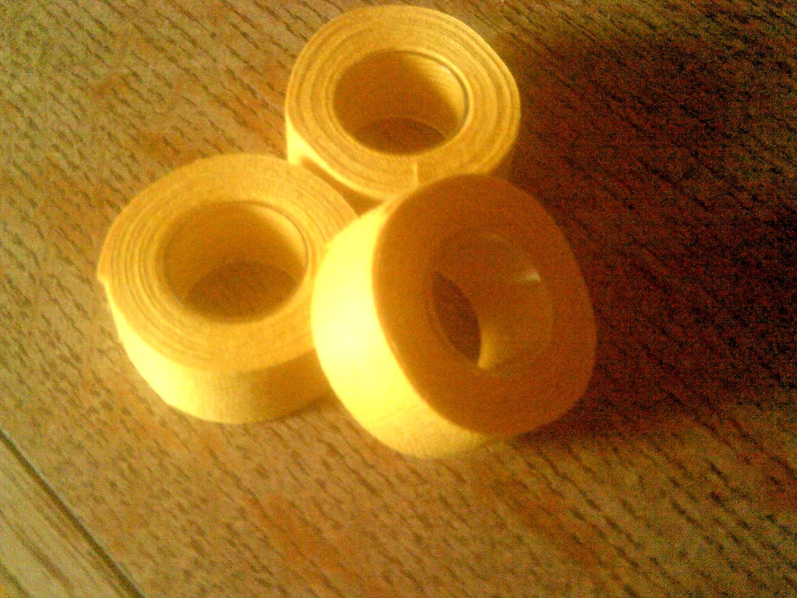 NOS 2 ROLLS YELLOW TRESSOREX CLOTH HANDLE BAR TAPE