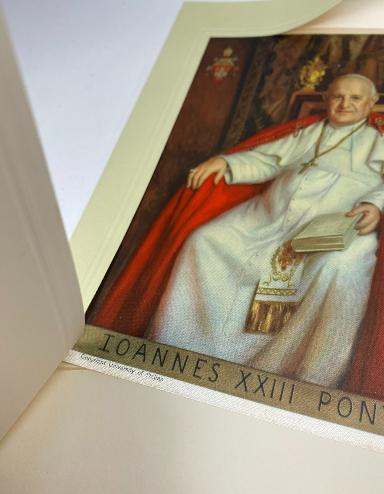 Vintage Pope John XXIII Paper Card on Silk Souvenir Vatican Catholic Ephemera eBay