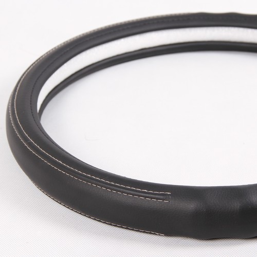 Black PVC Leather Steering Wheel Cover Corolla Camry 1415" 38cm
