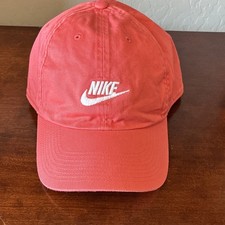 Nike Pink Solid Adjustable Baseball Cap Hat One Size Unisex Adults Classic