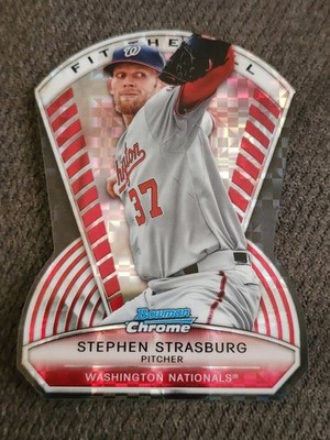 2013 Stephen Strasburg Bowman Chrome Fit The Bill #FTB-SS X-Fractor SP /24 RARE