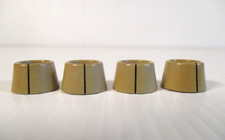 Vintage Tan Plastic Knobs Rollo Style Guitar Amp Radio 4 Pc 78 Wide Vintage Tan Plastic Knobs Rollo Style Guitar Amp Radio 4 Pc 78 Wide