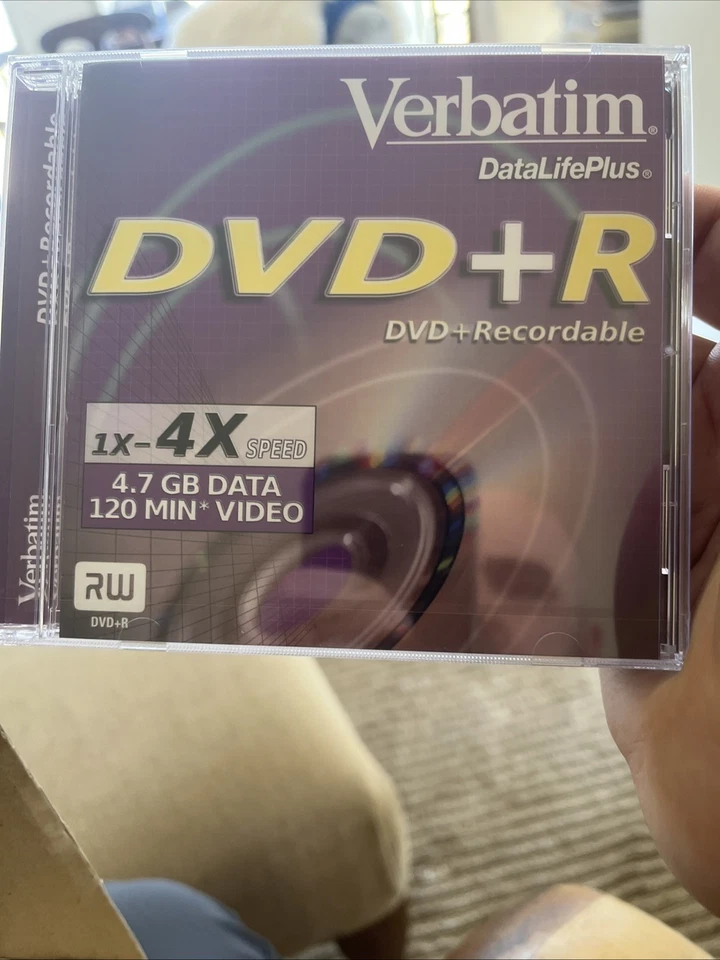 VERBATIM DataLifePlus DVD+R 1X- 4X speed 4.7 GB 120 Min Video  Brand New 10 Pack - Image 3 of 3