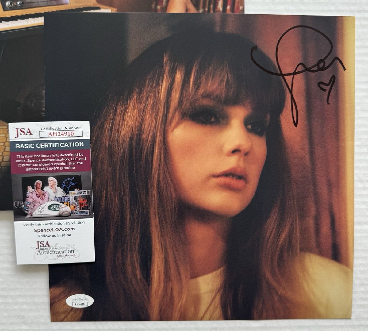 Taylor Swift Signed Midnights Jade Green Vinyl JSA COA Eras Tour