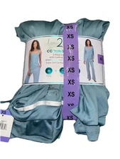 NEW Women's Blue LIVE2LOUNGE 3-Piece Cooling Effects Pajama Set XXL