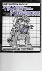 Transformers Original G1 1986 Trypticon Instructions Book Manual