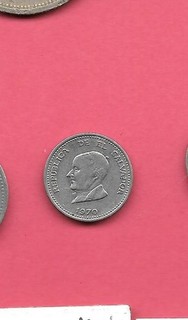 EL SALVADOR KM139 1970 VF VERY FIEN NICE CIRCULATED OLD VINTAGE 25 CENTAVOS COIN