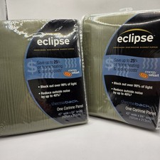 Lot of 2 Eclipse Total Blackout 1 Corinne Panel Window Curtains 42"x 84"