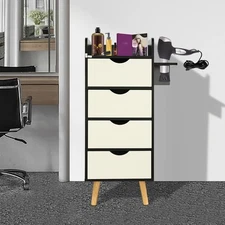 4-Layer Salon Storage Cabinet,Beauty Barber Salon Hair Stylist Station Table
