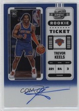2022 Contenders Optic Rookie Ticket Blue Prizm 38/49 Trevor Keels #124 Auto 8d9