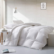 Lightweight Comforter Oversized King 120x98 White Duvet Insert Light Warm Summer
