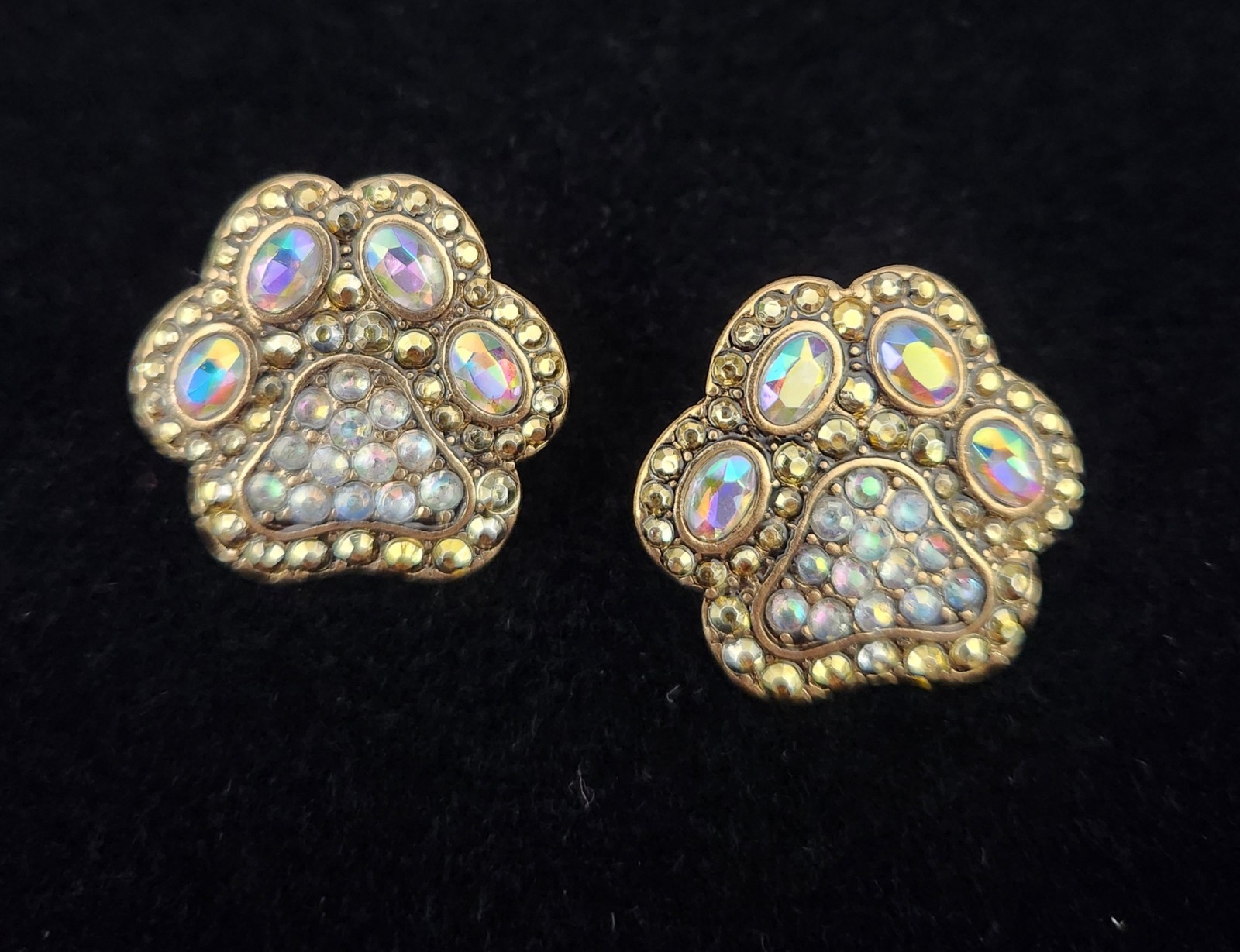 Adorable Heidi Daus Inspired Paw Print Earrings