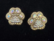 Adorable Heidi Daus Inspired Paw Print Earrings