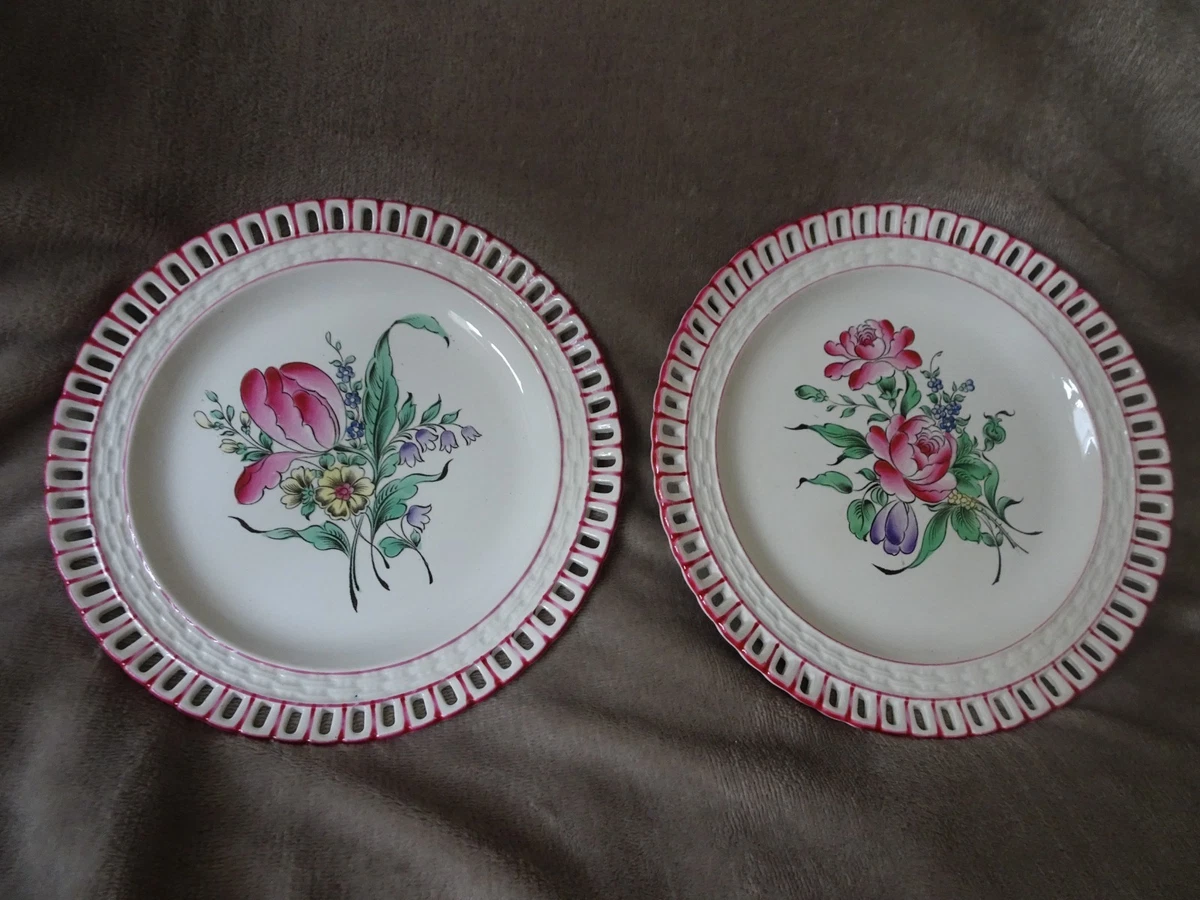 Keller et Guerin de Luneville - Assiettes a dessert - lot