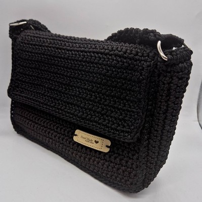 Handgestrickte gehäkelte mittelgroße Schultertasche Handtasche Tasche Geschenkidee