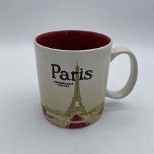 Starbucks Paris France Mug 16oz 2013 Global Icon City Collector Series Red White