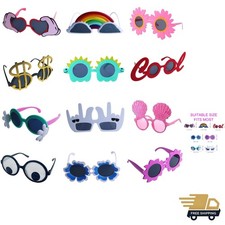 Funny Party Sunglasses - 12 Pack Novelty Glasses, Cool Party Masks, Summer Pa...