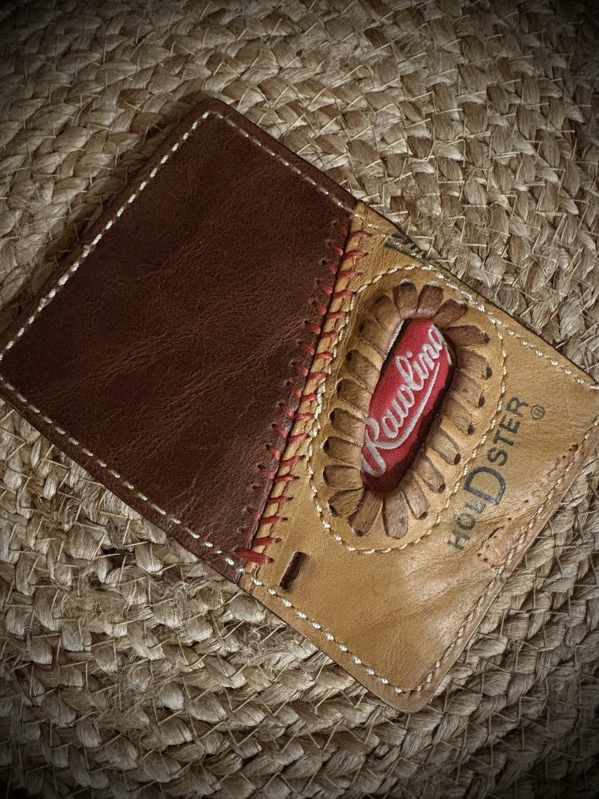 Leather Wallet Bifold Vintage Window Minimalist Card