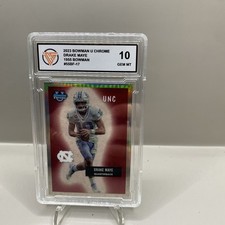 2023 Bowman U Chrome Drake Maye 1955 Bowman Graded Gem Mint 10