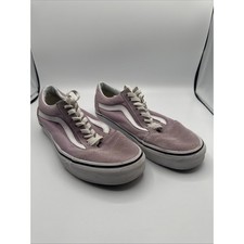 Vans Old Skool Low Top Sneaker Purple/White Shoes Women's Size 8