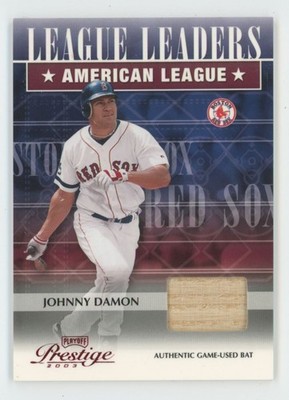 Johnny Damon 2003 Playoff Prestige League Leaders Materials /250 Bat #LL-7