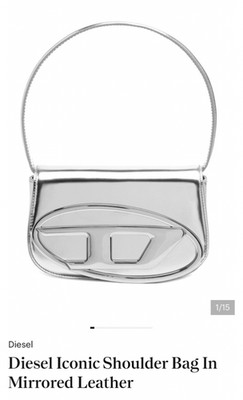 Diesel 1DR Silver Shoulder Bag