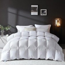 King Goose Down Comforter - 100 Cotton, High Fill Power, 106X90IN