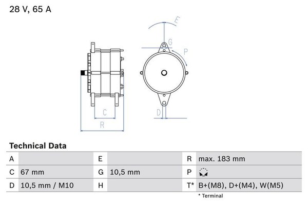 Generator Bosch 0 986 039 490 Lichtmaschine Drehstromgenerator-image