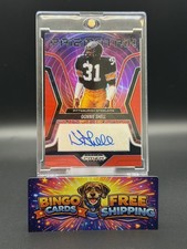 2025 Panini Prizm Black Prizmatrix Signature - Donnie Shell, #20, Red, /99