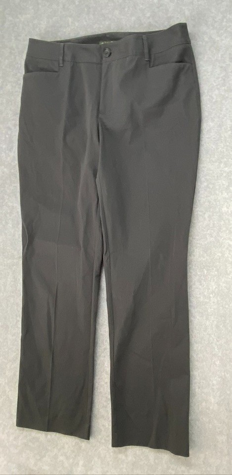 EDDIE BAUER SIZE 14 US TALL WOMENS GREY STRAIGHT CHINO PANTS STRETCH WORK  SMART