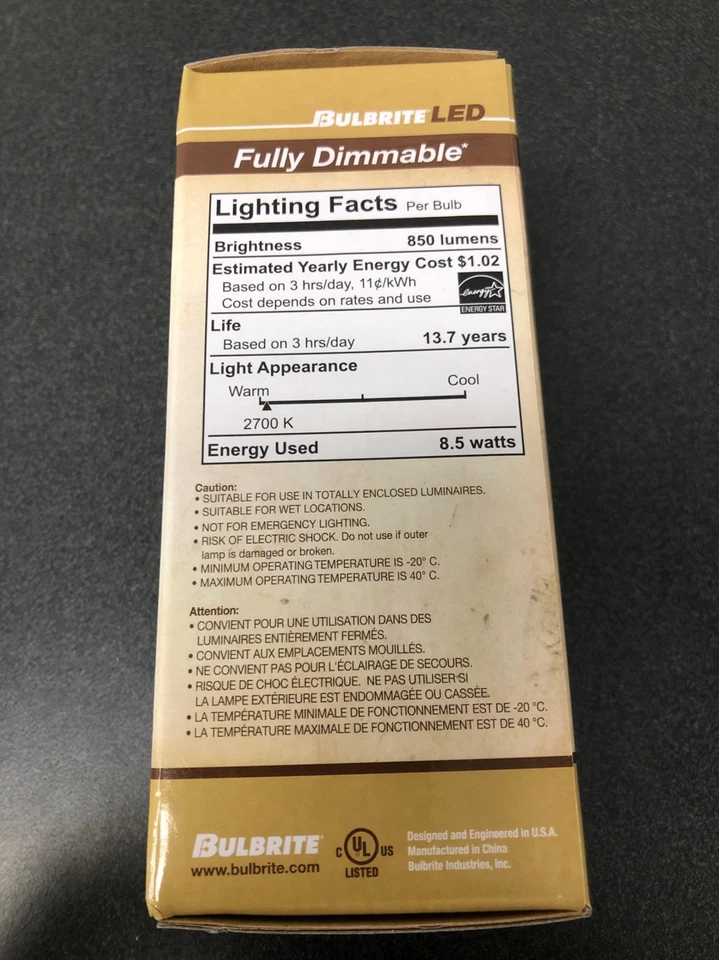 Bulbrite 776767 Edison Style Antique Filament LED Light Bulb - 8W 2700K JA8 - Image 3 of 4