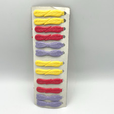 Vintage Goody Barrettes Plastic 12 pc Snap Tight Teeth USA Purple Pink Yellow