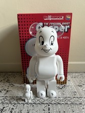 MEDICOM TOY Bearbrick x Casper Gentil Ghost Be@rbrick 400% & 100% - Neu