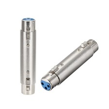 XLR	3-Pole Female to Female Adapter,Mic Adapter,Gender Changer Coupler 2pcs
