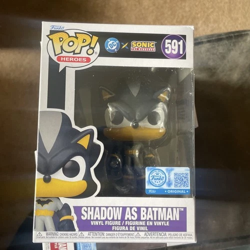Funko Pop: SHADOW as BATMAN #591 DC x Sonic the Hedgehog Target Exclusive NEW