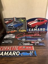 Chevrolet Camaro & Corvette Vintage Metal Wal...