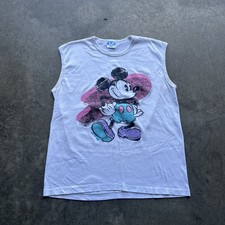 Vtg 80s Disney Minnie Mouse Tank Top Muscle Shirt Size Small Made In USA
