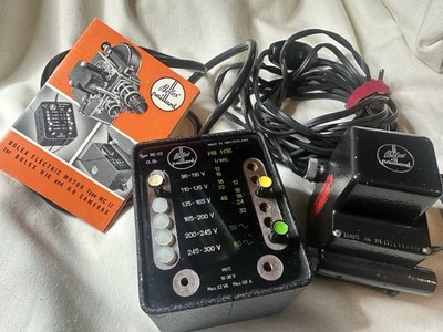 EUC! Bolex Paillard H16 H8 MC-17 Motor, BE-22 Transformer & User Manual WORKS