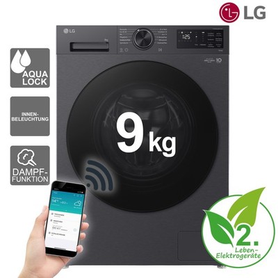 LG F2X7SLIM9B Waschmaschine 9 kg Dampffunktion AI Wash RO_F2X7SLIM9B_R