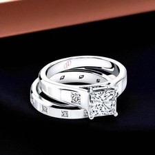 Diamond Platinum Ring Princess Lab Grown 1.5 Carat IGI Certified PT950 Size 6 7