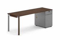 Moderner BüRotisch Mit Holzplatte Und Metallbeinen FüR ArbeitsräUme