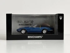 Extremely Rare 1:43 Minichamps 1969 Maserati Ghibli Spider Blue Limited Edition!