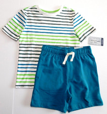 Tommy Bahama Boy Outfit T-Shirt Shorts White Blue Multi SIZE XS/4 Cotton NEW