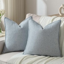 Decorative Throw Pillow Covers 18x18 Inch Set 18" x 18" Pack of 2 Dusty Blue