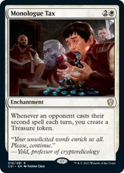Monologue Tax 019/081 Commander 2021 MTG Rare