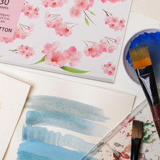 30 Sheets A5 Watercolor Paper Pad 8.3 x 5.8 , 140 LB/300 GSM, 100 Cotton Col...