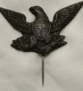 Original Period Civil War Patriotic Hat - Lapel Pin. Lead Backed & Good Quality.